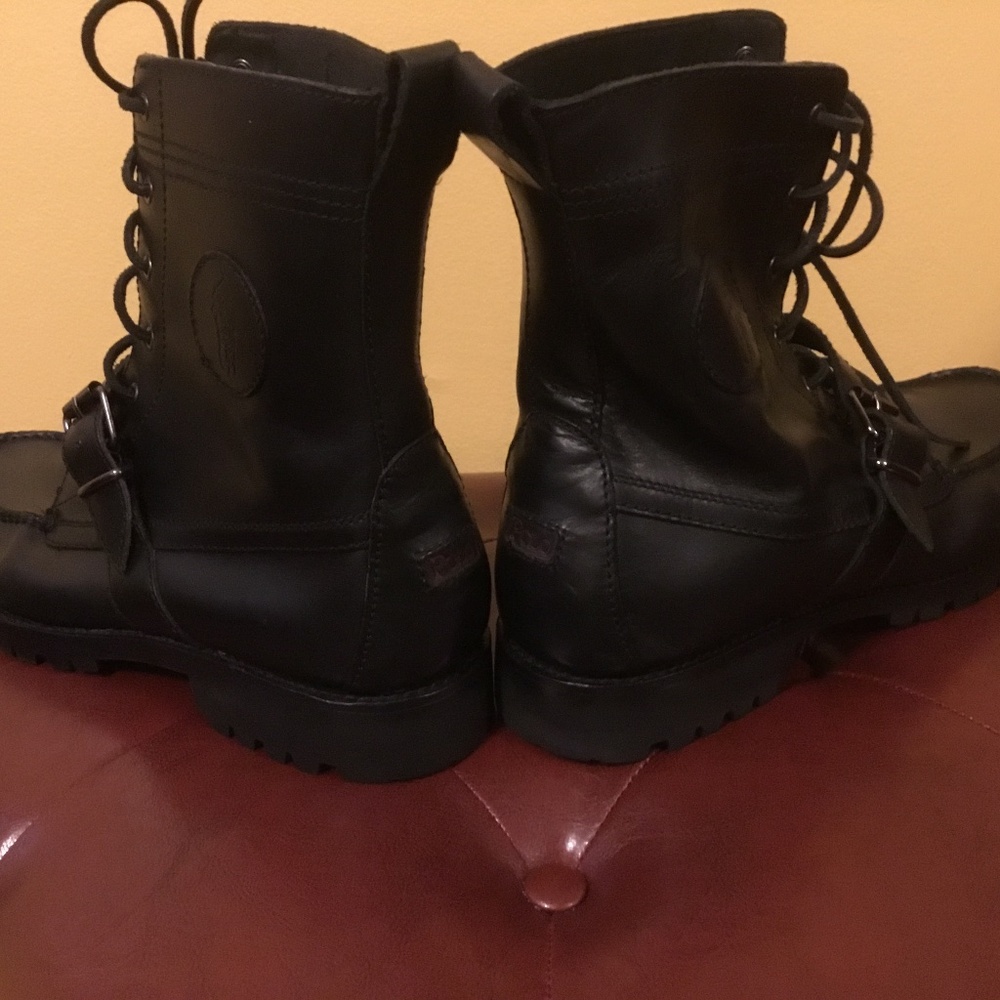 Polo Ralph Lauren Ranger Men’s Leather Boots 12D - Picture 14 of 16